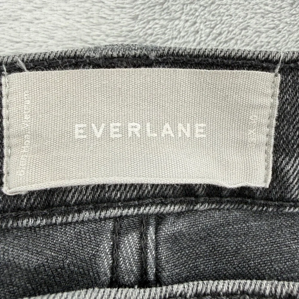 Everlane‎ Slim Straight Denim Jeans Faded Charcoal Black Women's Size 33x30